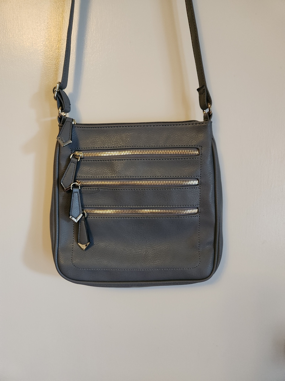 Apt. 9 Gray Triple-Zip Crossbody Bag